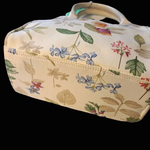 Longaberger Satchel Top Handle Mini Floral Canvas Mini - Picture 4 of 13